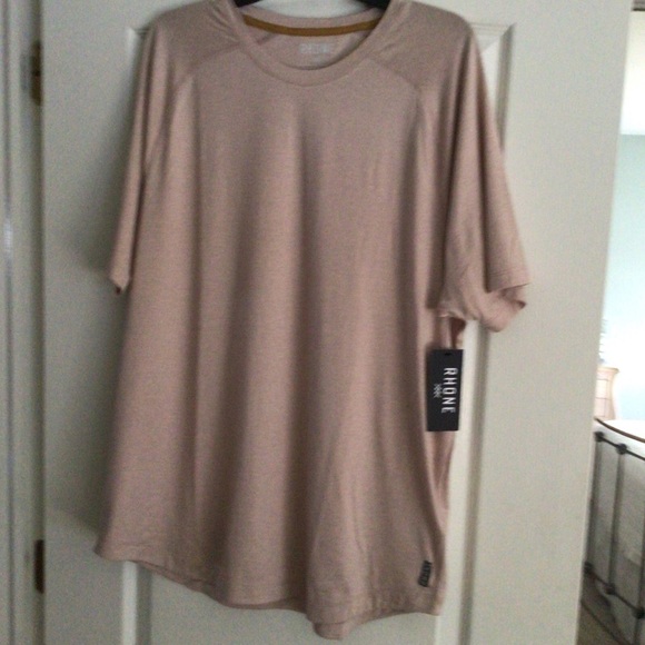 NWT Rhone Atmosphere Tee Rose Dust Heather SZ XL Tee Shirt Anti-Odor Goldfusion - Picture 1 of 7